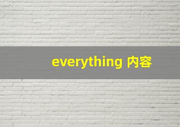 everything 内容